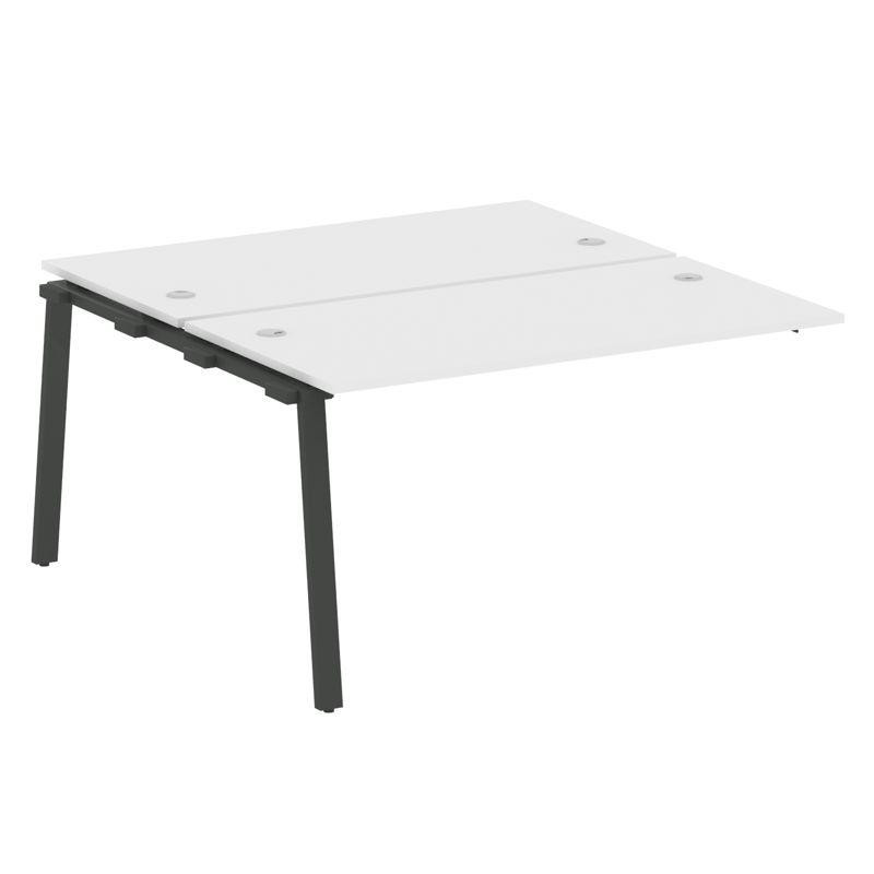 Metal System Проходной элемент рабочей станции на А-образном м/к БА.ПРС-СП-2.3 Белый/Металл Антрацит