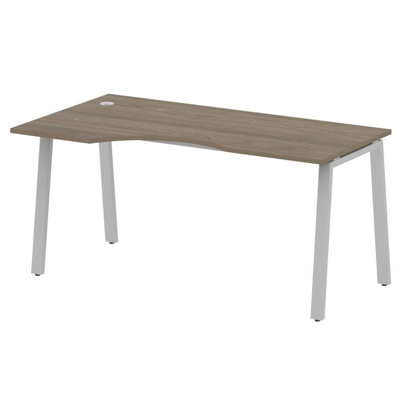 Metal System Стол криволинейный левый на А-образном м/к БА.СА-1 (L) Вяз Благородный/Металл Серый 160 Metal System Стол криволинейный левый на А-образном м/к БА.СА-1 (L) Вяз Благородный/Металл Серый 160