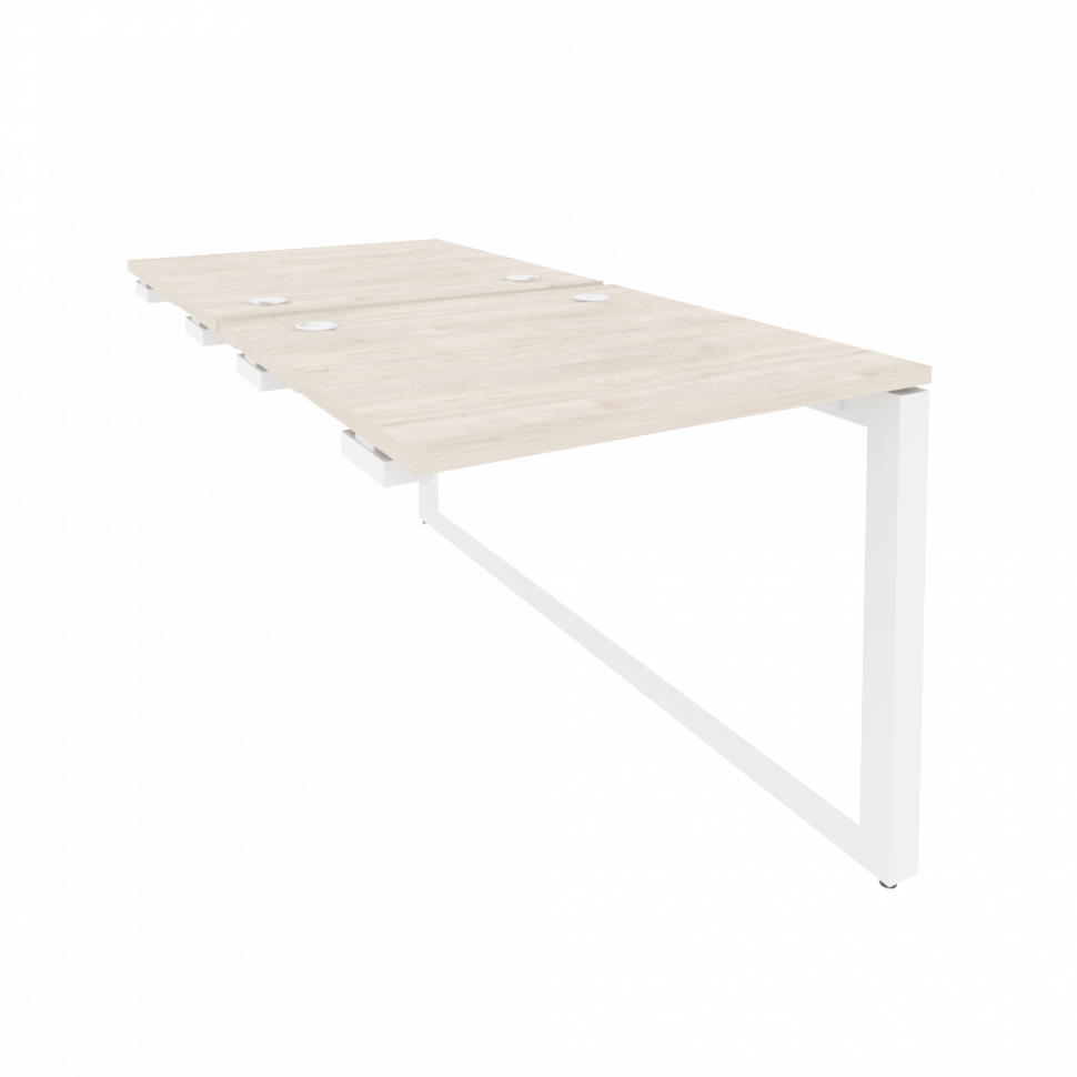 Onix Стол-приставка двойной на О-образном м/к к опорым элем. O.MO-D.SPR-0.8 Денвер Светлый/Металл Бе