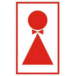 Знак вспомогательный "Туалет женский", прямоугольник, 120х190 мм, самоклейка, 610041/В 38
