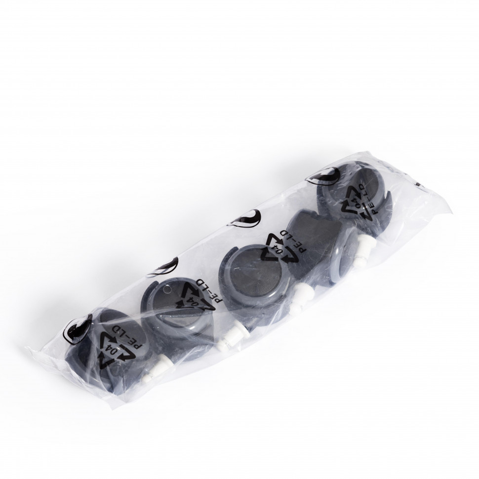 Набор роликов для металл крестовины, ПУ для паркета/ламината, 5 штук, D11 черный