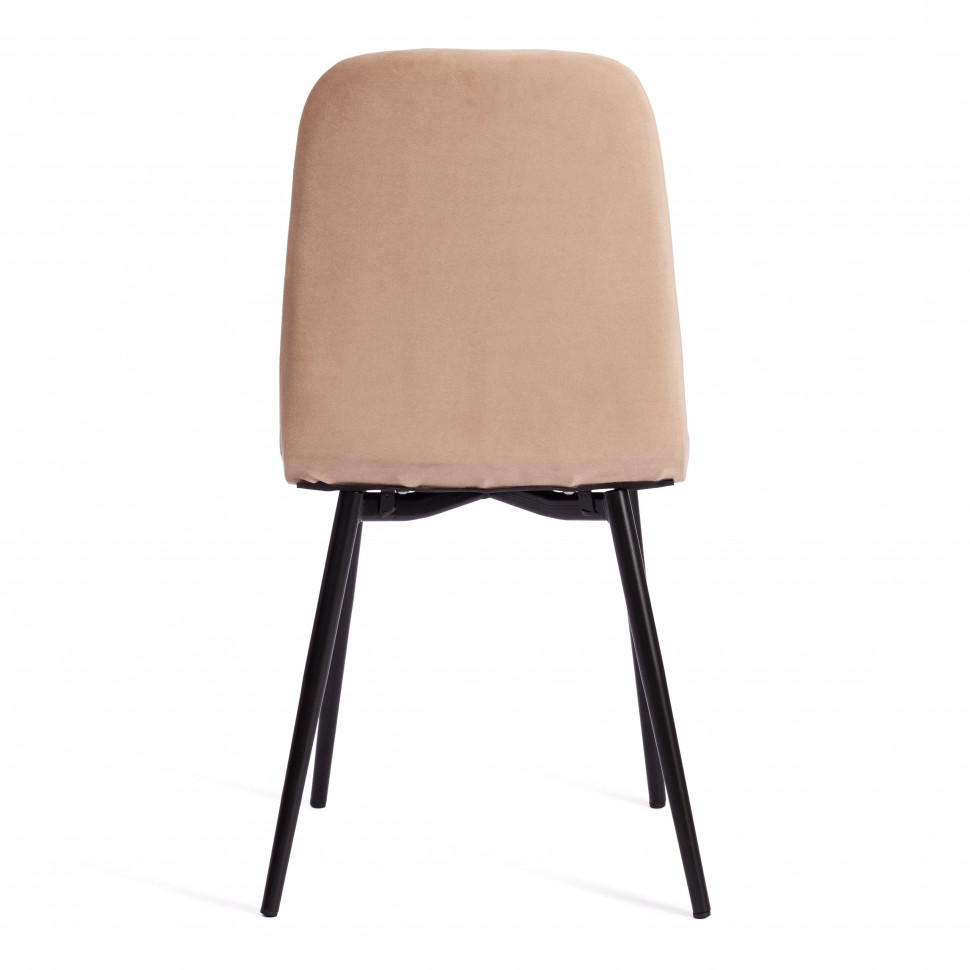 Стул ARC / 1 шт. в упаковке Велюр/металл , 46 х 52 х 88 см, бежевый/черный