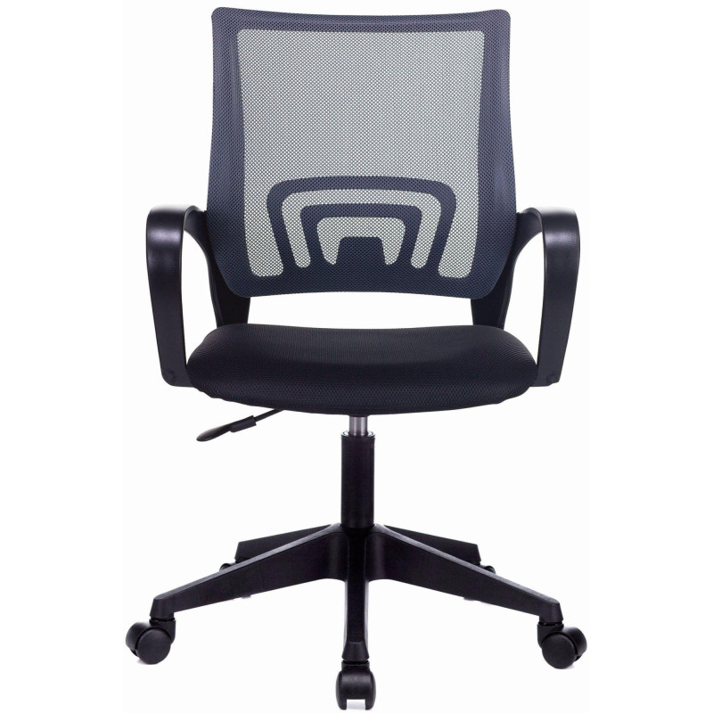 Кресло 0MX_VB_Echair-396 (LT) сетка/ткань серый пластик