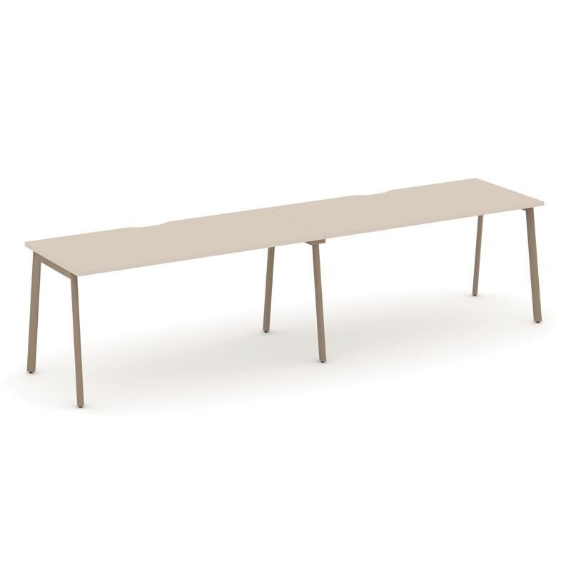 Estetica Рабочая станция 2 места ES.RS-2.4-VP Капучино/Металл Латте 3160*730*750 Estetica Рабочая станция 2 места ES.RS-2.4-VP Капучино/Металл Латте 3160*730*750