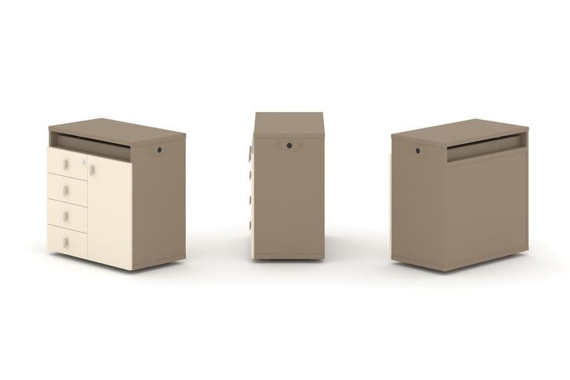 Estetica Набор №2. Тумба одиночная+топ ES.NB.1T-2 Латте/Сатин 750*410*750 Estetica Набор №2. Тумба одиночная+топ ES.NB.1T-2 Латте/Сатин 750*410*750