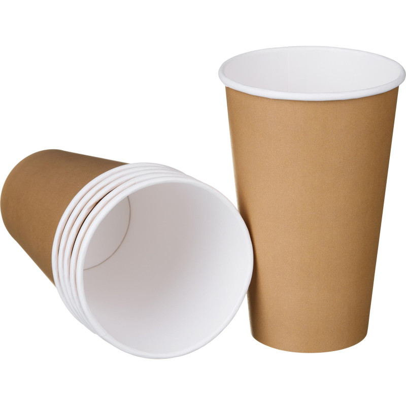 Стакан одноразовый бум 1-сл. d-90мм 400мл Крафт 50шт/уп (SP16S)