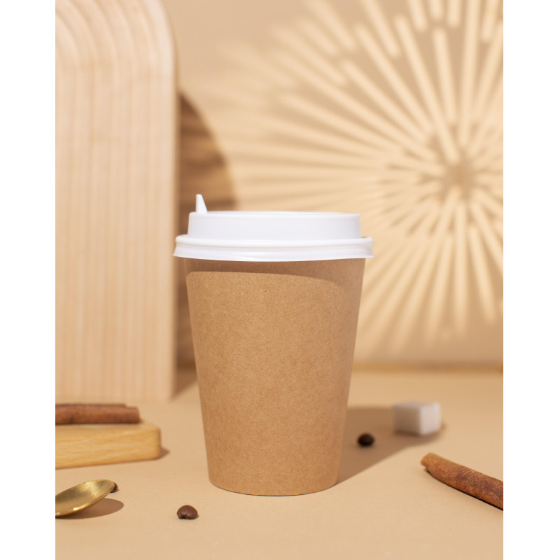 Стакан одноразовый бум 1-сл. d-90мм 400мл Крафт 50шт/уп (SP16S)