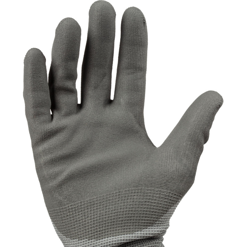 Перчатки полиэфир с полиуретаном водн.основа POLYX арт.93-243 серые (р.7)