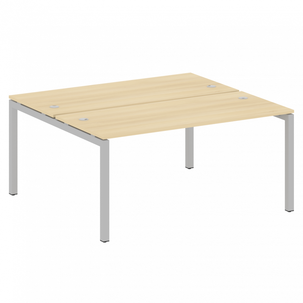 Metal System Quattro Рабочая станция на П-образном м/к 50БП.РАС-СП-2.4 Акация Лорка/Металл Серый 160