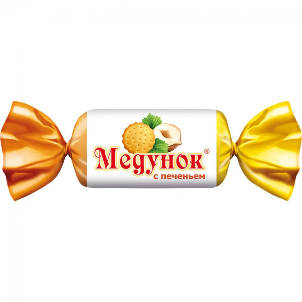 Конфеты Медунок карамель, арахис и печенье пак, 1кг