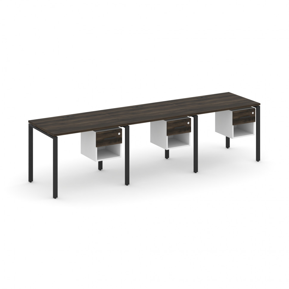 Concept Рабочая станция односторонняя с подвес. тумбами 3 места CN.ORS-137 B Дуб Мали/Белый Бриллиан Concept Рабочая станция односторонняя с подвес. тумбами 3 места CN.ORS-137 B Дуб Мали/Белый Бриллиан