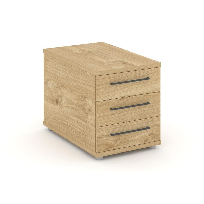 Rift Тумба опорная/приставная RF.TOP-001 Тиквуд Светлый/Черный Ручки 600*450*523