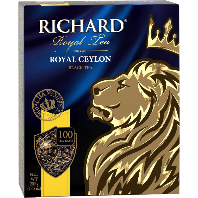 Чай Richard Royal Ceylon черный сашет 2гx100пак 61066, 13936