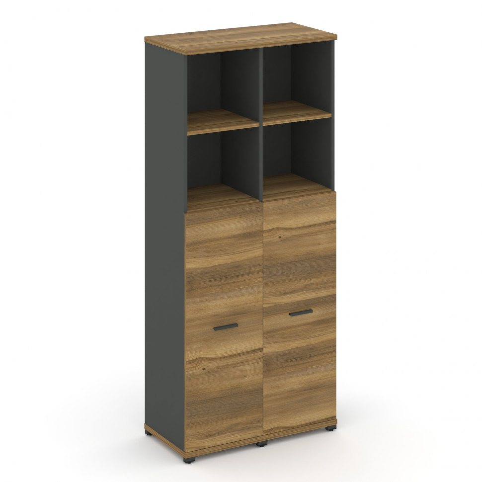 Concept Шкаф 2 узкие секции, 5 ниш CN.STU-524 A Сандал Янтарный/Антрацит/Металл Антрацит 836*420*192