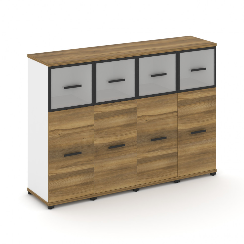 Concept Шкаф 4 узкие секции, 3 ниши CN.STU-344 RMB B Сандал Янтарный/Белый Бриллиант/Металл Черный/С