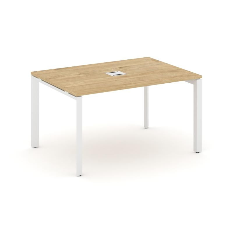 Style Project Стол переговорный SN-59P.SPRG-002 Тиквуд Светлый/Металл Белый 1180*980*750