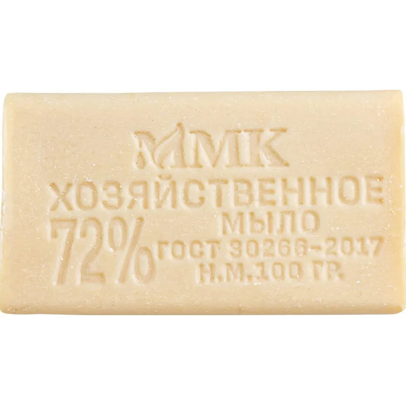 Мыло хозяйственное 72 % в прозрачной обертке флоупак 100 гр. МКХ0621