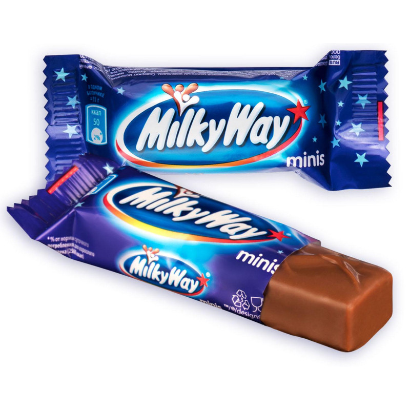 Шоколадный батончик Milky Way Minis, 2,5кг/уп