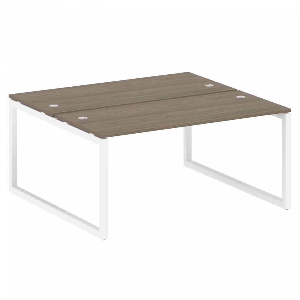 Metal System Quattro Рабочая станция на О-образном м/к 50БО.РАС-СП-2.4 Вяз Благородный/Металл Белый