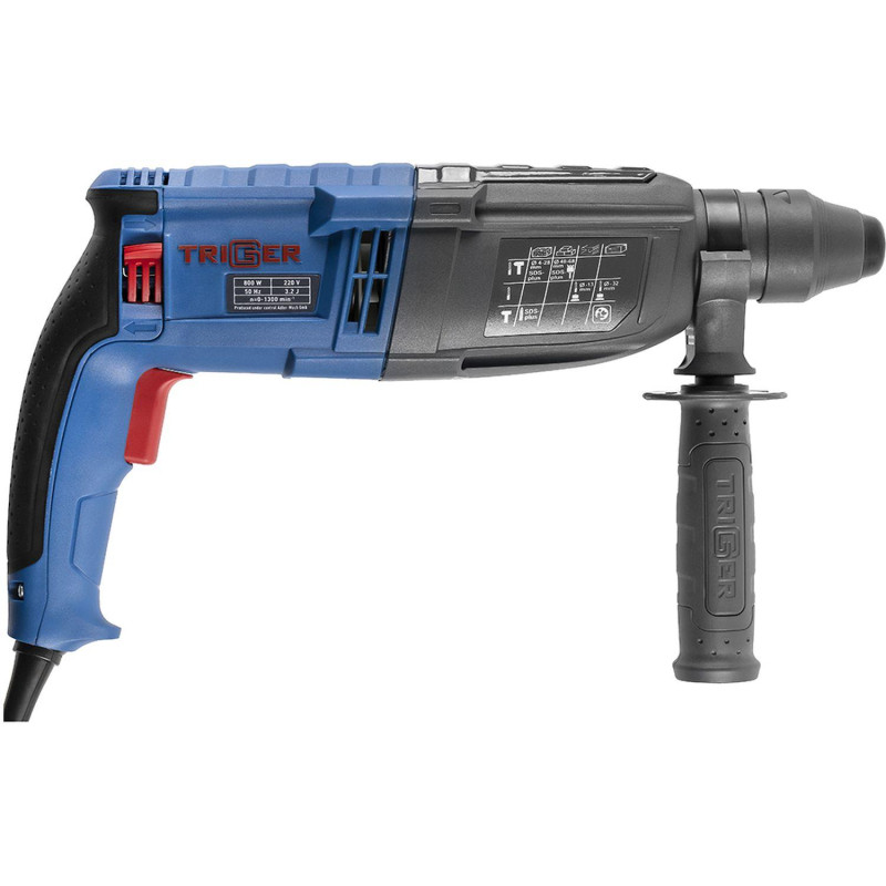 Перфоратор сетевой ТРИГГЕР 20027 SDS-plus 28мм, 800Вт, 3 режима 3,2Дж