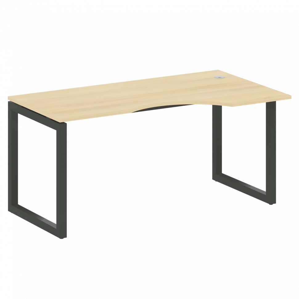 Metal System Quattro Стол криволинейный правый на О-образном м/к 50БО.СА-1 (R) Акация Лорка/Металл А