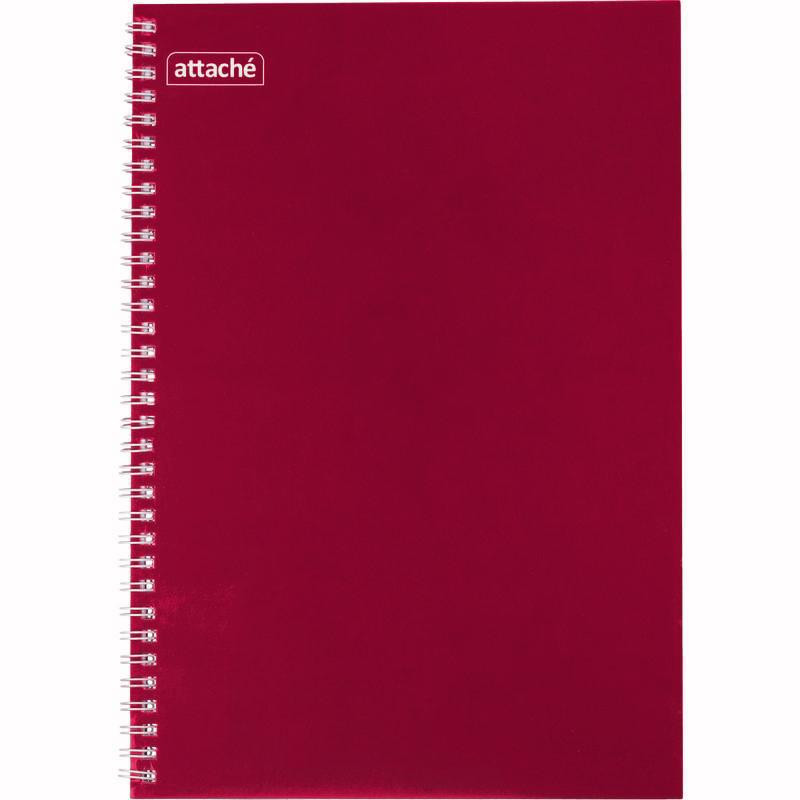 Бизнес-тетрадь А4 80л  ATTACHE, спираль,бордо, блок 60г, обложка 215г