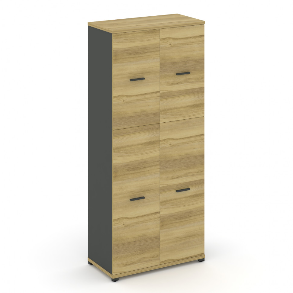 Concept Шкаф 1 широкая секция, 5 ниш CN.STS-515 A Дуб Винченцо/Антрацит/Металл Антрацит 836*420*1922