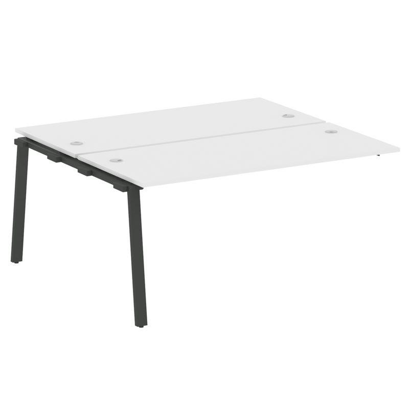 Metal System Проходной элемент рабочей станции на А-образном м/к БА.ПРС-СП-2.4 Белый/Металл Антрацит