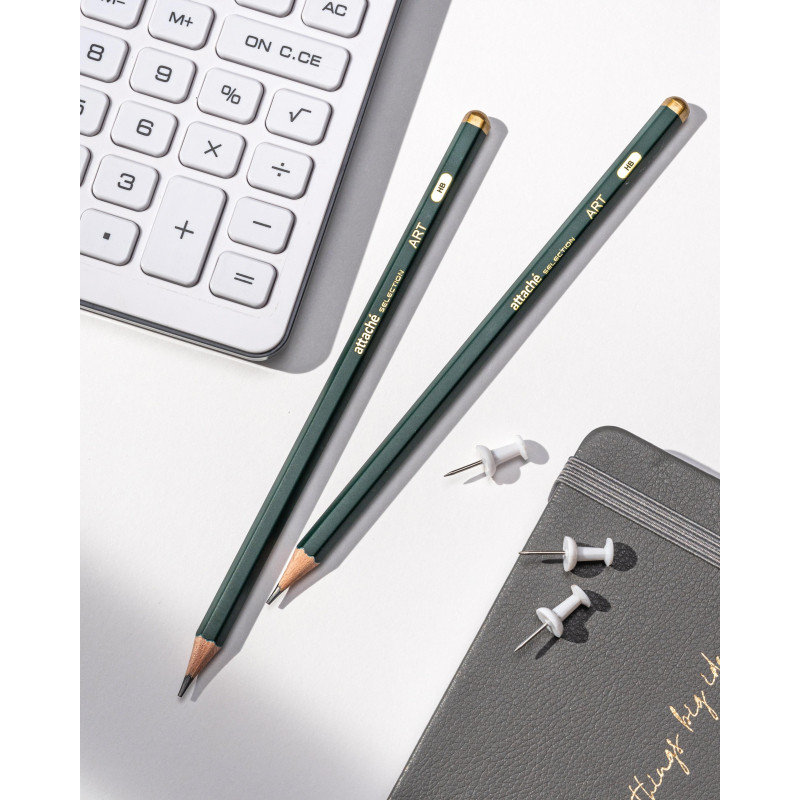 Карандаш чернографитный Attache Selection Art, HB, шестигр, б/ласт