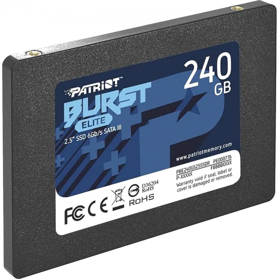 SSD накопитель Patriot BURST ELITE 2.5 240GB SATA(PBE240GS25SSDR)