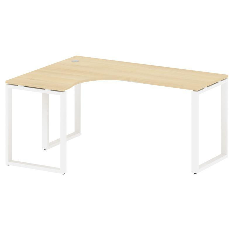 Metal System Стол криволинейный левый на О-образном м/к БО.СА-4 (L) Акация Лорка/Металл Белый 1600*1 Metal System Стол криволинейный левый на О-образном м/к БО.СА-4 (L) Акация Лорка/Металл Белый 1600*1