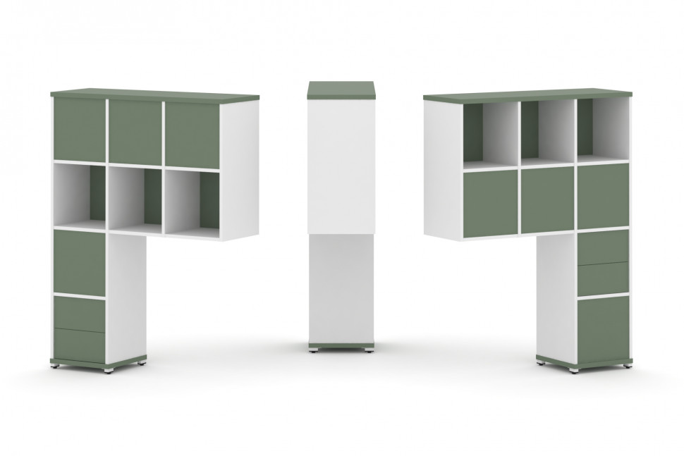 Concept Надставка высокая CN.DNV-006 Кобо/Белый Бриллиант/Металл Белый 1099*350*1486