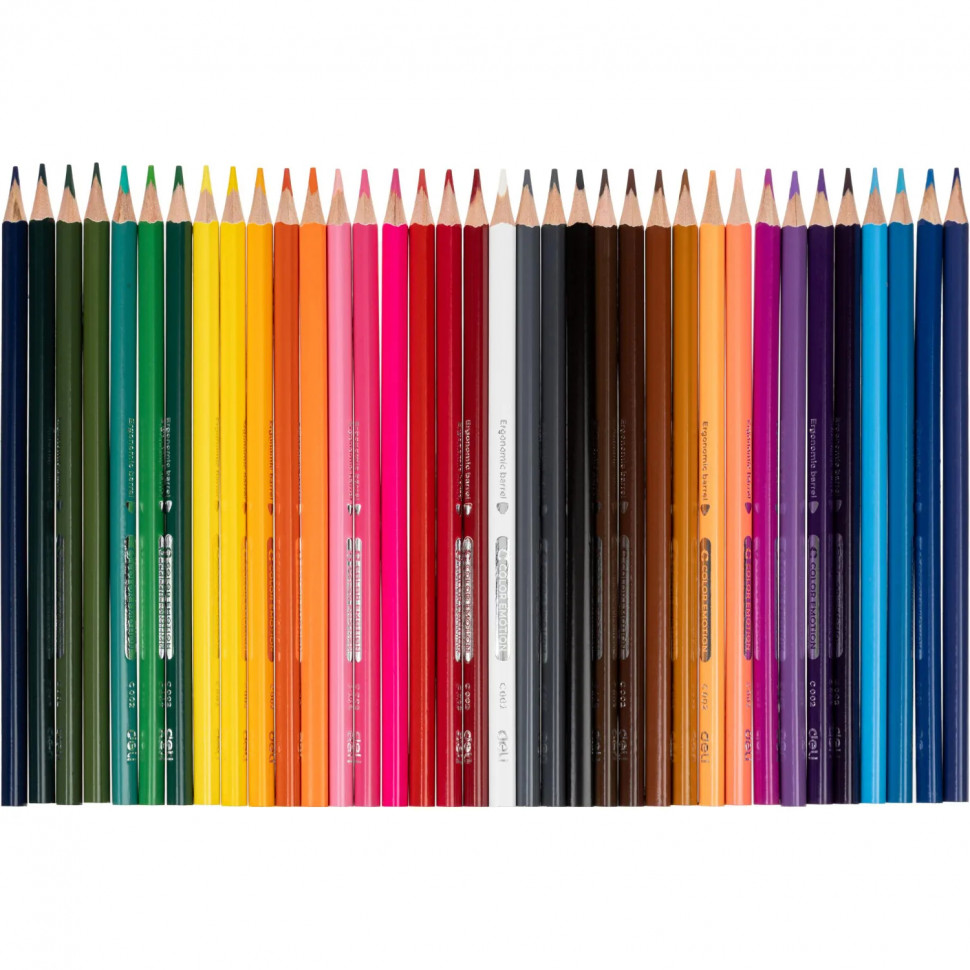 Карандаши цветные Deli Color Emotion EC00230 3-гран. липа 36цв/наб