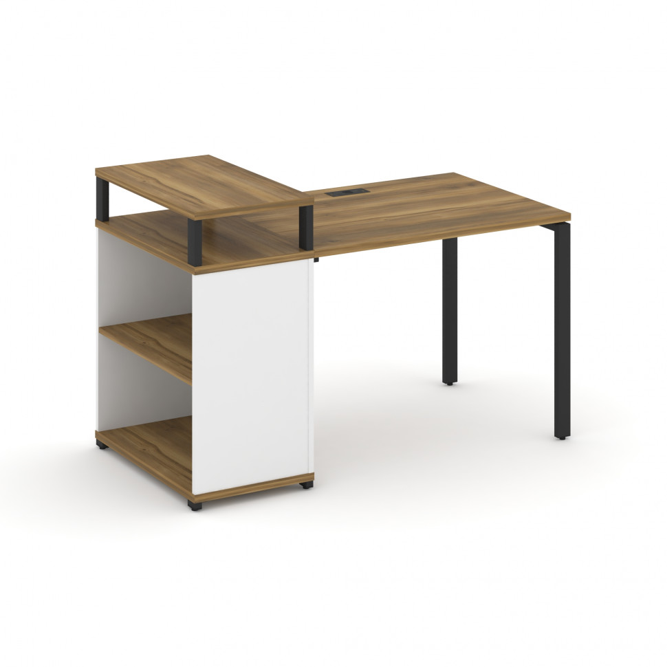 Concept Стол рабочий с опорным стеллажом с верх. горизонтом CN.SP-205 Сандал Янтарный/Белый Бриллиа Concept Стол рабочий с опорным стеллажом с верх. горизонтом CN.SP-205 Сандал Янтарный/Белый Бриллиа