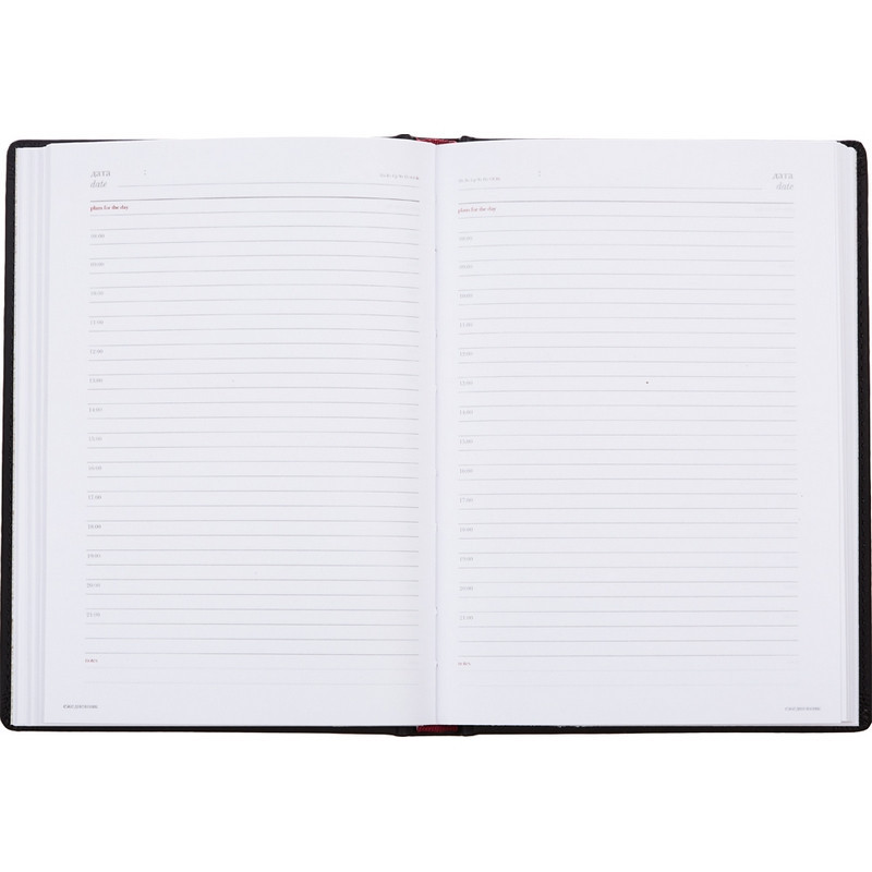 Ежедневник недатированный А5+, 136л, VELVET черный  3-115/04