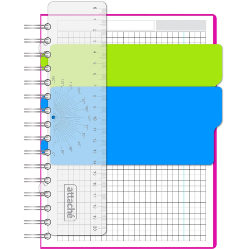Бизнес-тетрадь А5,140 л,пласт обл, с разд,спир,ATTACHE FANTASY,розов