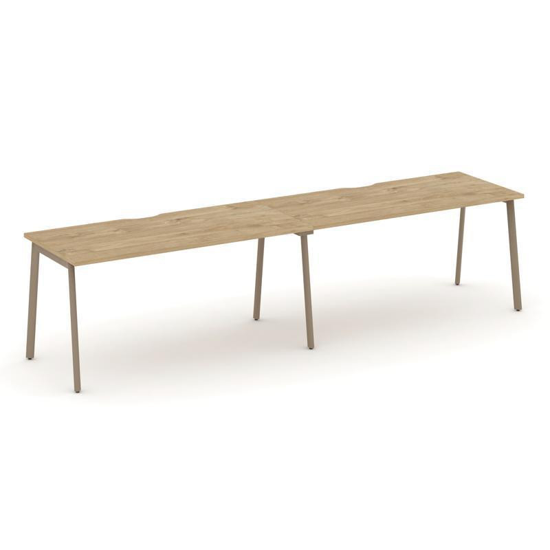 Estetica Рабочая станция 2 места ES.RS-2.4-VP Тиквуд Светлый/Металл Латте 3160*730*750 Estetica Рабочая станция 2 места ES.RS-2.4-VP Тиквуд Светлый/Металл Латте 3160*730*750