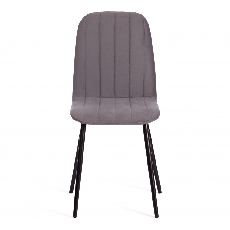 Стул ARC / 1 шт. в упаковке Велюр/металл , 46 х 52 х 88 см, темно-серый/черный