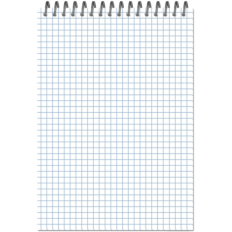 Блокнот А5 60л Attache Nature White flowers клет,65г,100%,греб,карт,ВД-лак