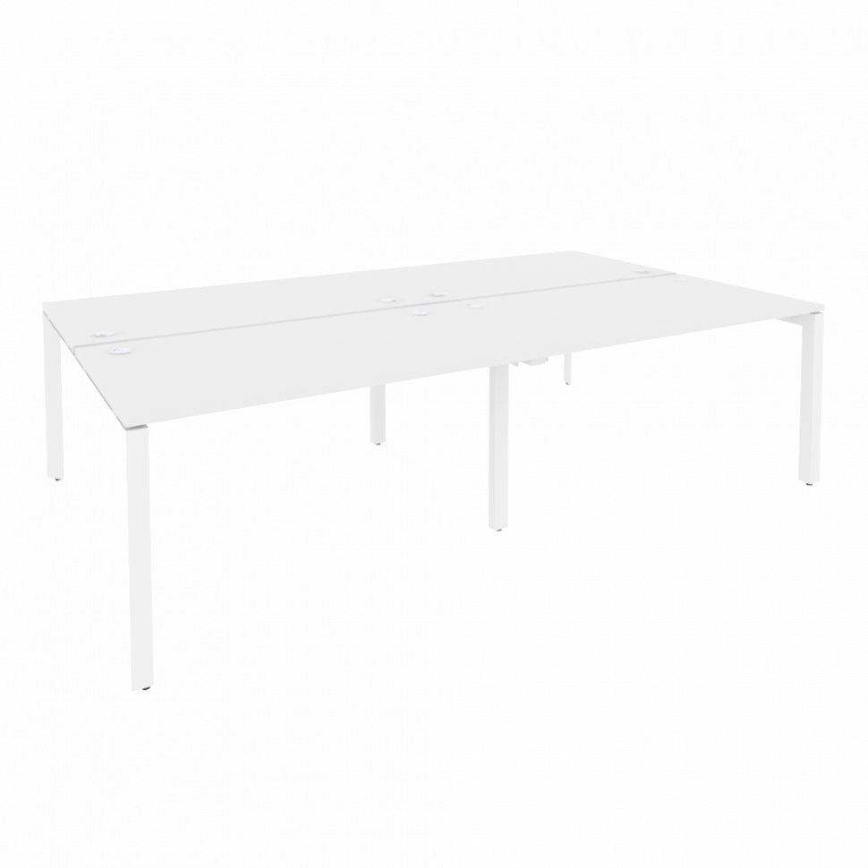 Onix Рабочая станция на П-образном м/к O.MP-D.RS-4.3.8 Белый Бриллиант/Металл Белый 2760*1635*750