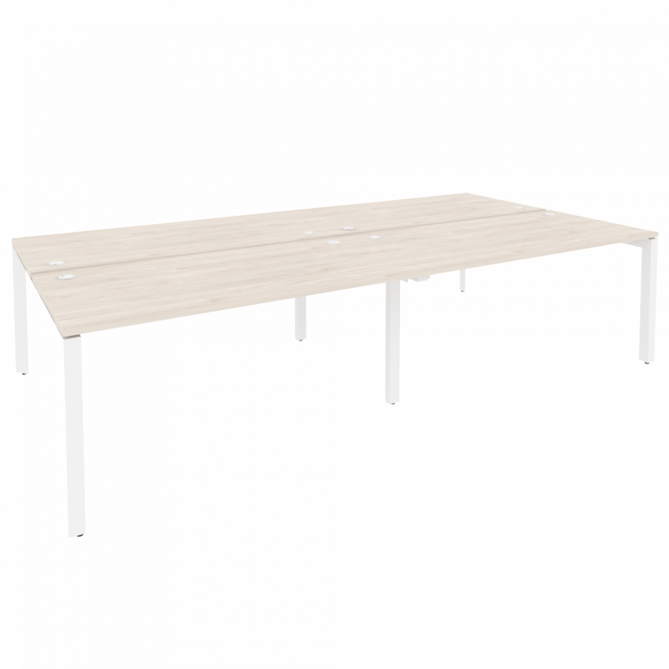 Onix Рабочая станция на П-образном м/к O.MP-D.RS-4.4.8 Денвер Светлый/Металл Белый 3160*1635*750 Onix Рабочая станция на П-образном м/к O.MP-D.RS-4.4.8 Денвер Светлый/Металл Белый 3160*1635*750