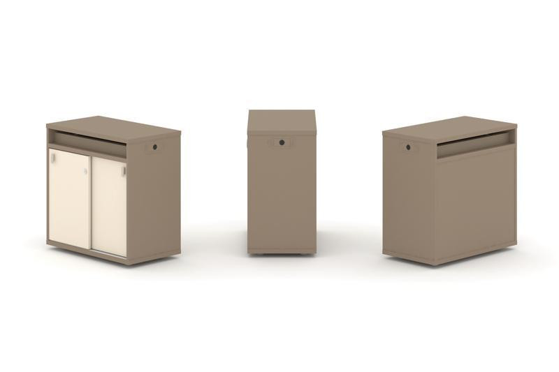 Estetica Набор №3. Тумба одиночная+топ ES.NB.1T-3 Латте/Сатин 750*410*750