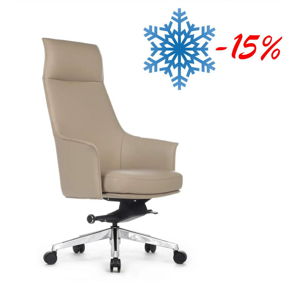 Кресло Rosso А1918 Светло-бежевый (3A ND9720) натуральная кожа 68*68*122-128