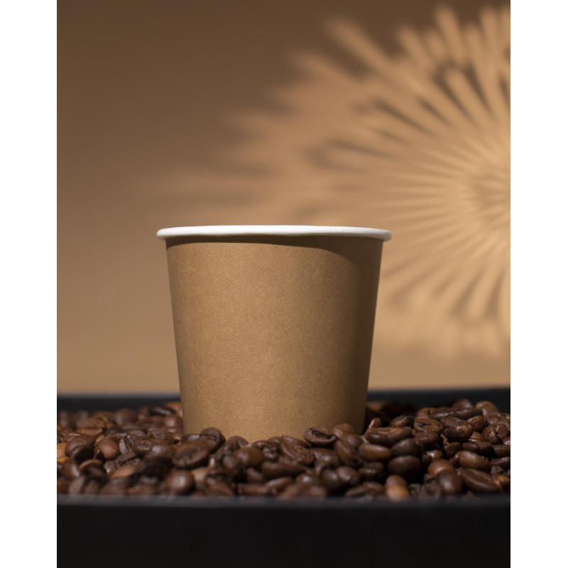 Стакан одноразовый бум 1-сл. d-80мм 200мл Крафт 50шт/уп (SP9S)