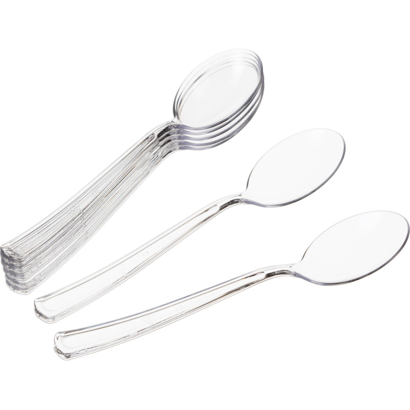 Ложка одноразовая чайная  130мм прозрачная ПС 50шт/уп