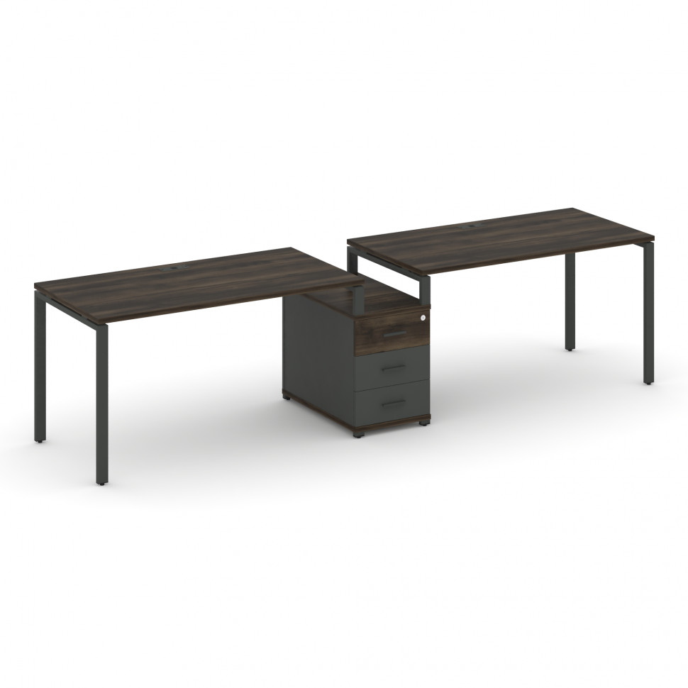 Concept Рабочая станция 2 места с 1 опорной тумбой CN.ORS-301 A Дуб Мали/Антрацит/Металл Антрацит 22 Concept Рабочая станция 2 места с 1 опорной тумбой CN.ORS-301 A Дуб Мали/Антрацит/Металл Антрацит 22