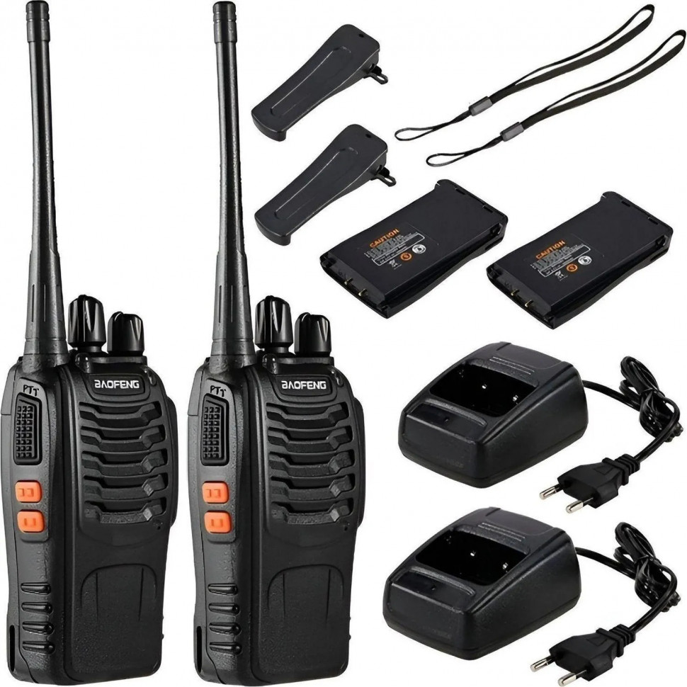 Рация BAOFENG BF-888S (5 Вт) 1500 mAh, комплект из 2-х шт
