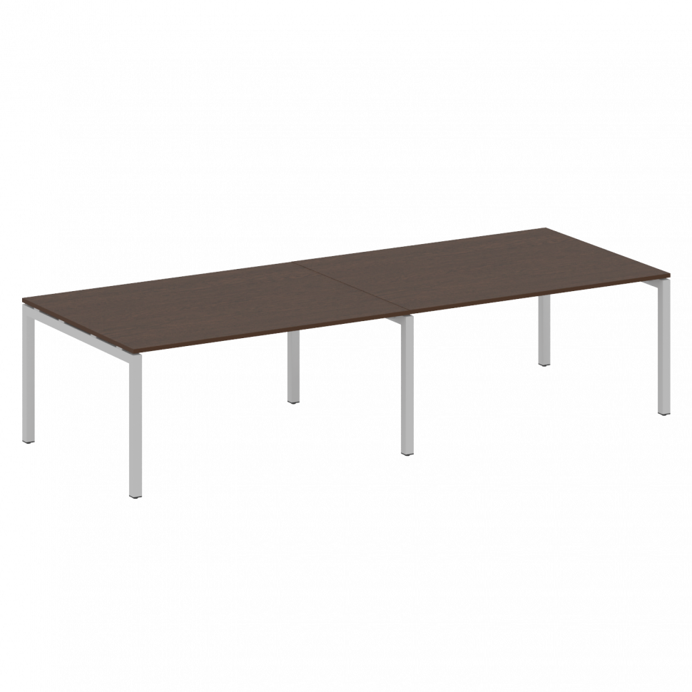Metal System Quattro Переговорный стол (2 столешницы) на П-образном м/к 50БП.ПРГ-2.4 Венге Цаво/Мета Metal System Quattro Переговорный стол (2 столешницы) на П-образном м/к 50БП.ПРГ-2.4 Венге Цаво/Мета