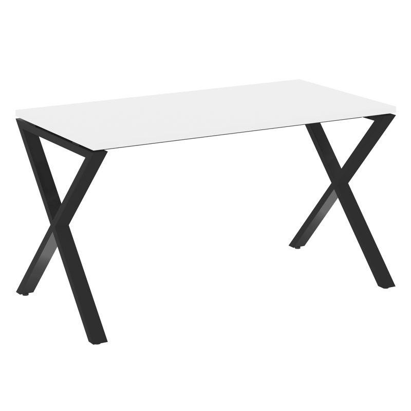 Loft Стол рабочий VR.L-SRX-3.7 Белый Бриллиант/Металл Черный 1380*720*750