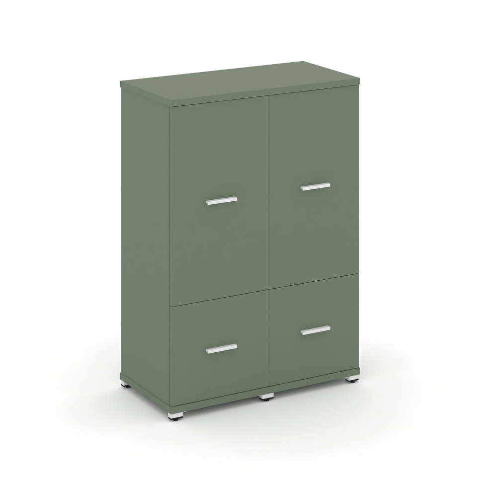 Concept Шкаф 2 узкие секции, 3 ниши CN.STU-322 W Кобо/Металл Белый 836*420*1186